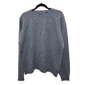 Gap‎ Men Light Blue 100% Wool Blend Crewneck Sweater Size L